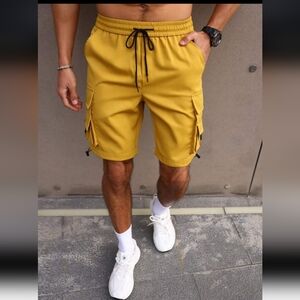 Men's Mustard Cargo Shorts (XXL)